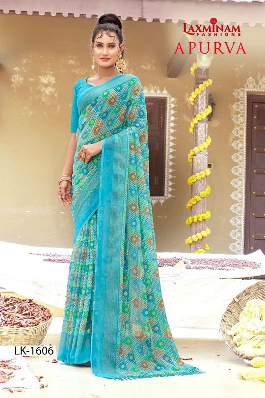 Laxminam Apurva Daily Wear Chiffon Sarees Catalog